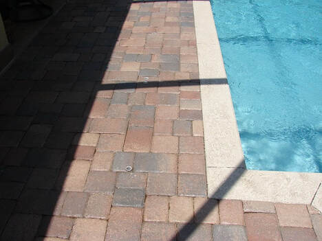 Pavers by a poolside
